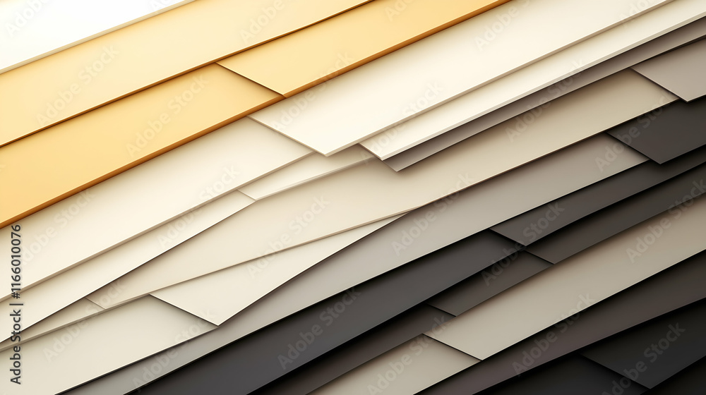 Poster abstract background of layered paper in various shades of beige, brown, and gray. perfect for design