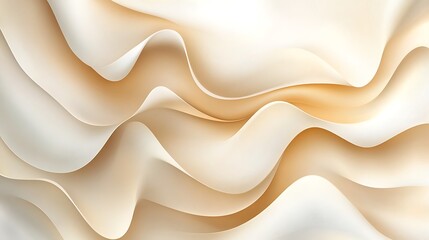 Obraz premium Abstract Beige and White Wave Pattern Design