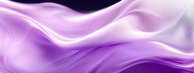Obraz premium Abstract fluid waves, ethereal purple and white gradients, smoky textures, flowing energy, cosmic nebula, silk-like ripples, dream-like atmosphere, soft focus, mystical aura, violet hues, wispy curves