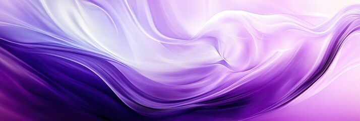 Abstract fluid waves, ethereal purple and white gradients, smoky textures, flowing energy, cosmic nebula, silk-like ripples, dream-like atmosphere, soft focus, mystical aura, violet hues, wispy curves
