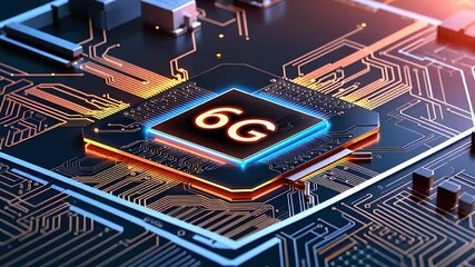 Advanced 6G Microchip with Illuminated Circuitry and Modern Technology Design in a Futuristic Setup
- Powered by Adobe