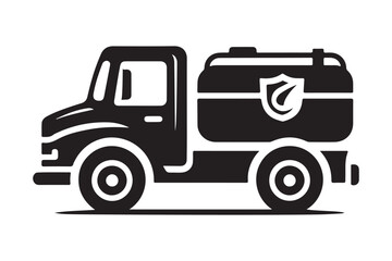 Black Truck Silhouette Illustration for Automotive Designs
