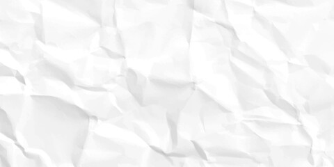 White crumpled paper abstract background texture.