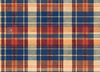Vintage plaid pattern in warm tones.