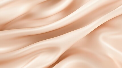 Fototapeta premium Soft Peach Silk Draped Fabric Background Texture