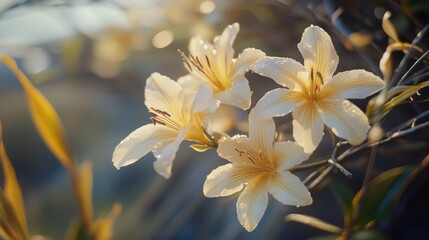 Fototapeta premium A close-up shot of a bunch of white flowers, ideal for use in wedding or event decor