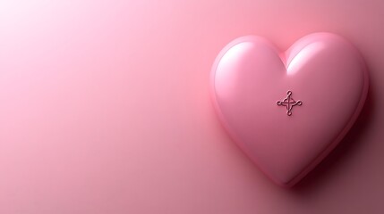 Pink Heart Shaped Object With A Small Design