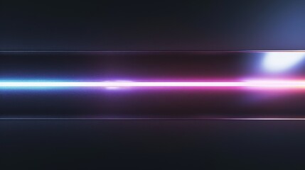 Fototapeta premium Horizontal glowing neon light lines create a vibrant and colorful abstract background, perfect for wallpapers, presentations, or digital art projects