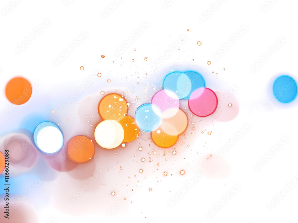 Sticker light bokeh with dust glitter dreamy glow light bokeh with shimmering stardust