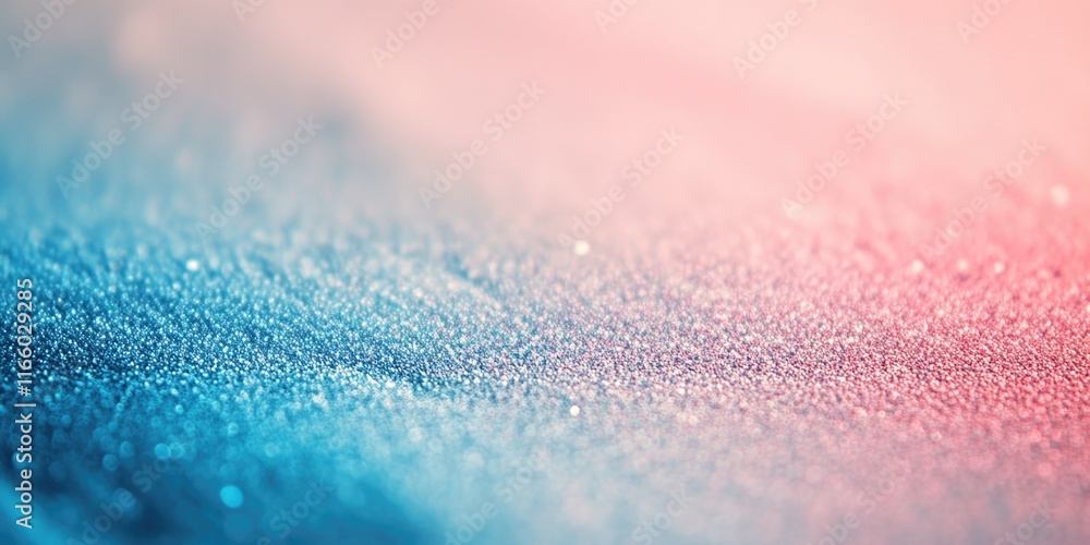 Poster close-up shot of a blue and pink background with subtle texture