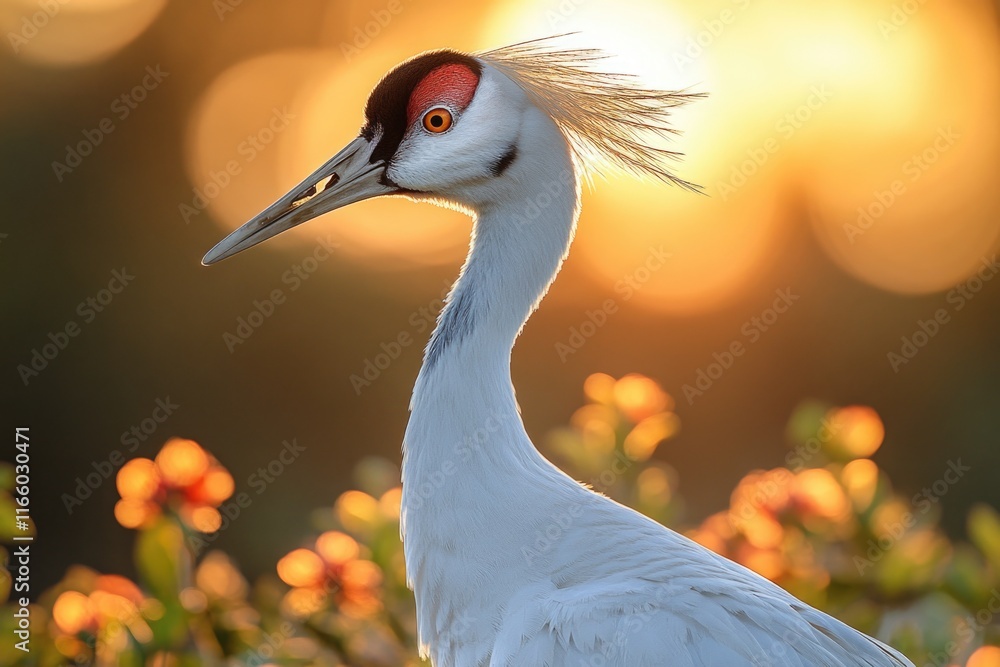 Poster a close-up photo of a bird holding a flower, suitable for use in illustrations or design projects