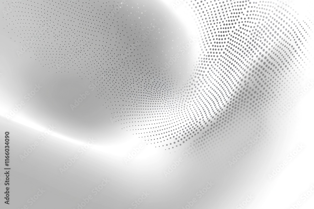 Poster abstract design featuring a white background with small dots
