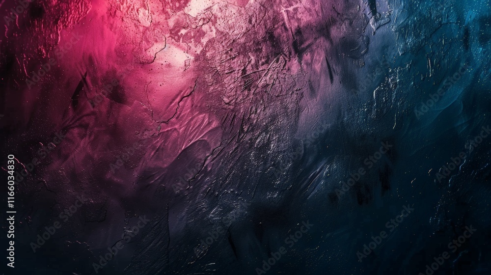 Poster pink and blue hues blend on a textured surface, creating a vibrant abstract backdrop ideal for desig