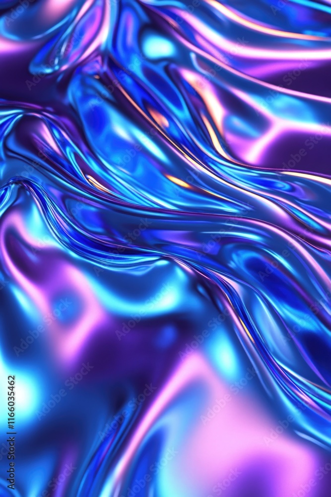Aufkleber A close-up view of a shiny metallic surface with reflective texture
