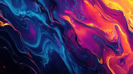 Obraz premium A vibrant abstract design featuring swirling colors of blue, purple, and orange.