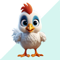 Fototapeta premium Big Eyed Cartoon Bird