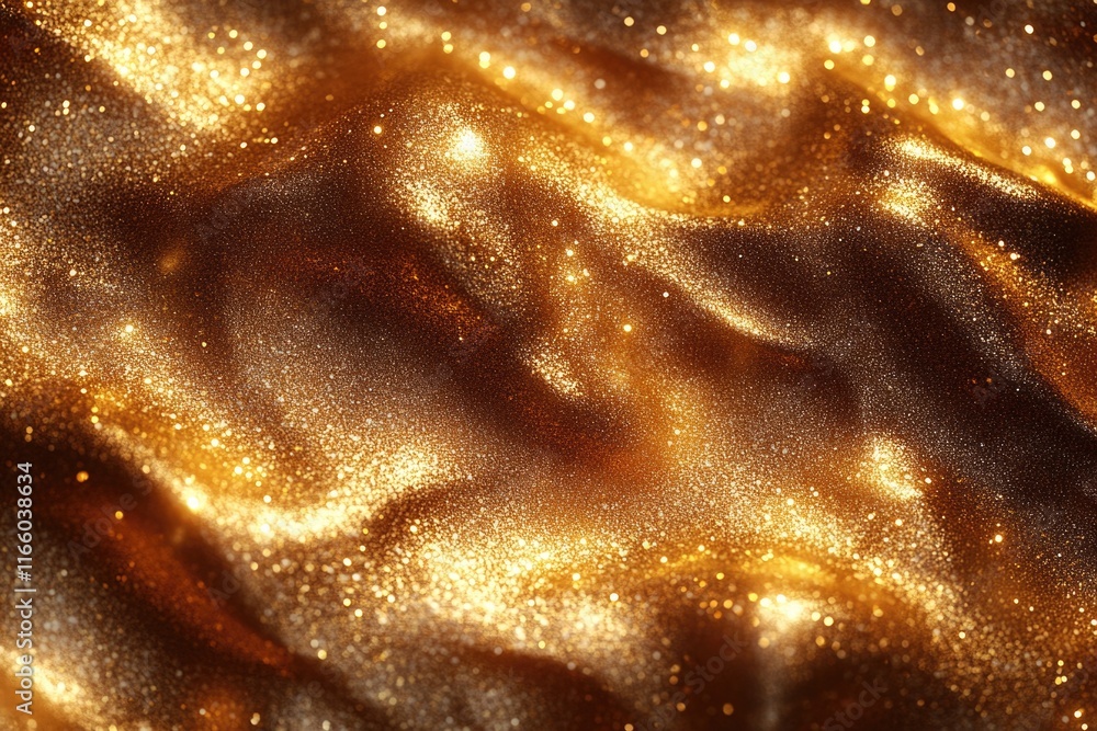 Aufkleber close-up view of a shiny metal surface with reflections and textures