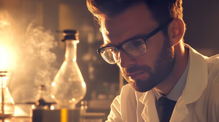 Scientist Engaged in Research with Advanced Technology