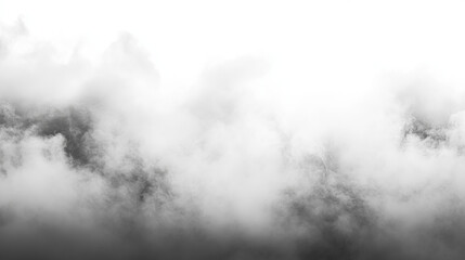 Abstract template horizontal banner with transparent smoke