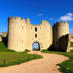 originally built in the late 3rd century Portchester Castle Hampshire England is the most...