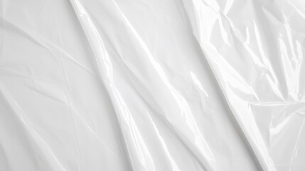 Fototapeta premium Abstract, flowing fabric, white silk, smooth texture, soft folds, shimmering surface, gentle curves, minimalist composition, monochromatic, high contrast, ethereal, elegant drapery, subtle shadows, pu