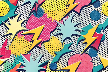 Bold pop art pattern design.