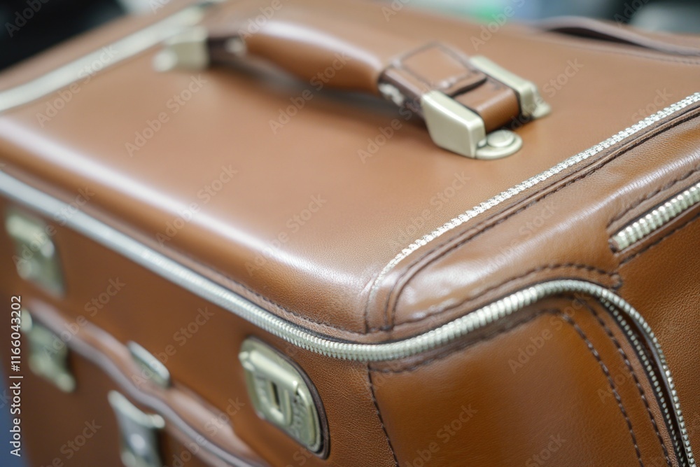 Poster a suitcase sits atop a table, ready to be packed or unpacked