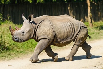 Naklejka premium African wildlife, animal on the move, natural habitat