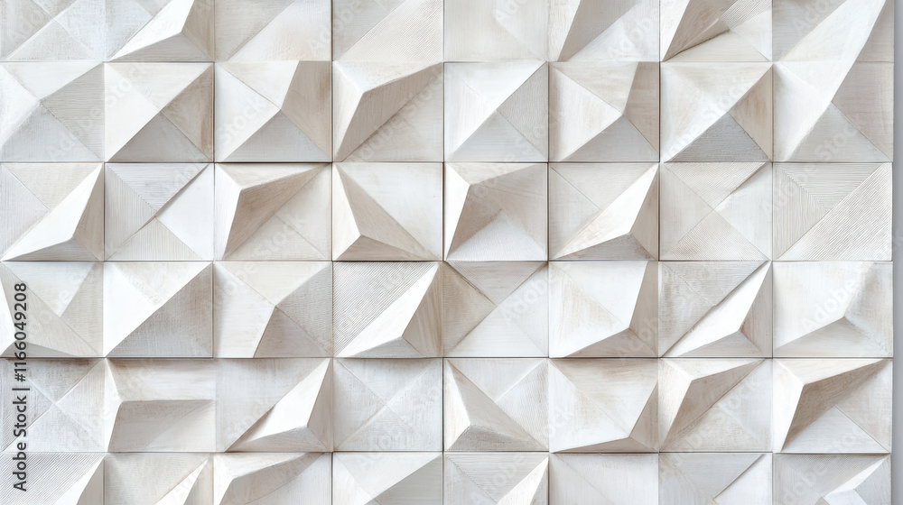 Poster vector background with white triangles, geometrical pattern with polygons