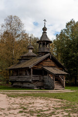 Naklejka premium Orthodox Church Dome and Christian Cross, Religious Building believer for prayer