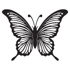 A Captivating Butterfly Silhouette Design