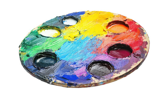 Watercolor Paint Palette with Pastel Shades