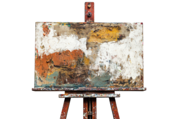 Wooden Painter Easel in Artistic Studio