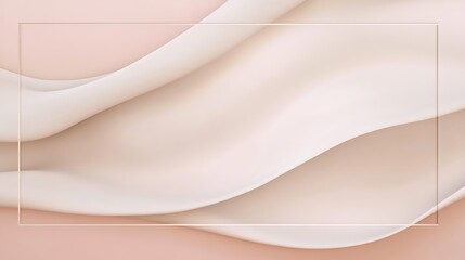 Abstract Beige Wave Background with Frame