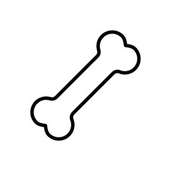 Bone - line icon with editable stroke. Simple outline icon. Anatomy symbol. Vector illustration