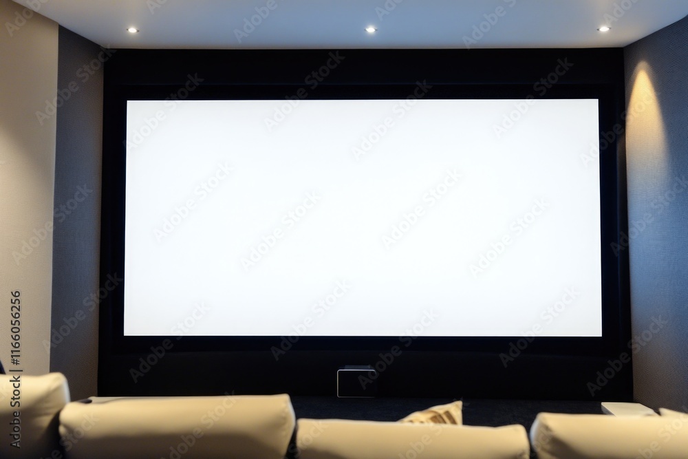 Aufkleber a large display screen in the center of a conference room