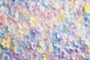 A colorful bouquet of flowers displayed on a wall, perfect for decorative purposes