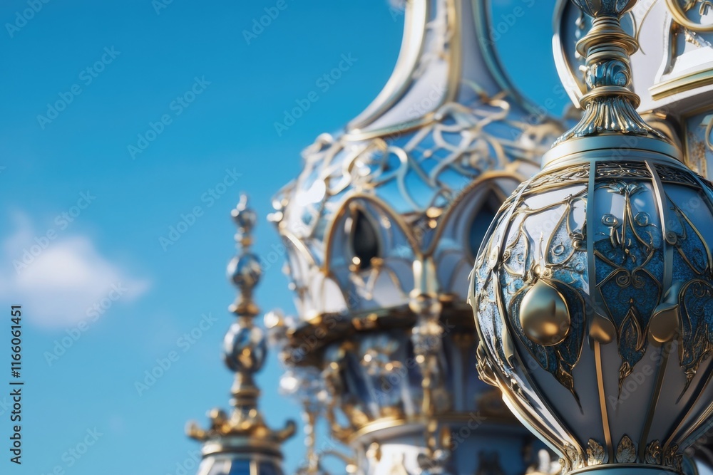 Poster a close-up shot of a clock face on the facade of a building, suitable for use in architectural or ur