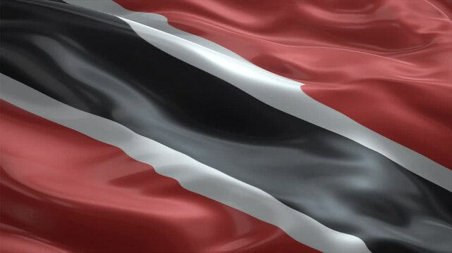 trinidad and tobago country flag waving for 10 seconds in high quality