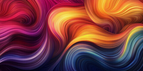 Fototapeta premium Swirling colors create vibrant abstract design in rich tones