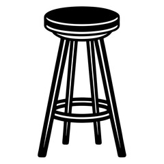 bar stool silhouette vector design