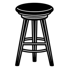 bar stool silhouette vector design