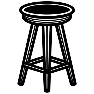 recommend clip art: bar stool silhouette vector design