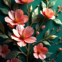 Fototapeta premium background with flowers