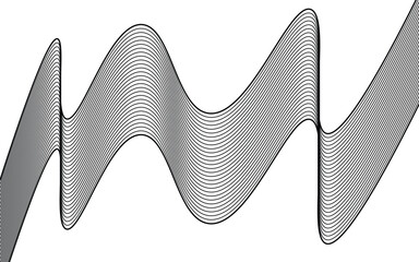 black waves lines pattern background. Luxury black Line arts wallpaper. Design for cover, invitation background, packaging design, fabric and print. Vector illustration.