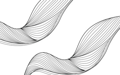 black waves lines pattern background. Luxury black Line arts wallpaper. Design for cover, invitation background, packaging design, fabric and print. Vector illustration.