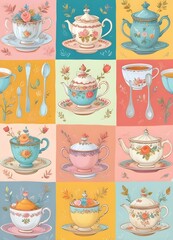 set of cups and saucers