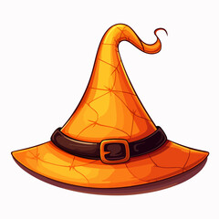 Fun Witch Hat Cartoon Vector Illustration for Halloween Designs