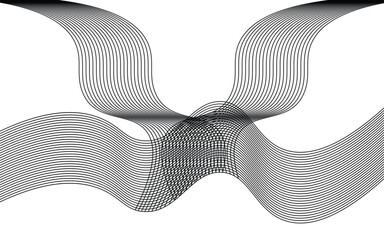 black waves lines pattern background. Luxury black Line arts wallpaper. Design for cover, invitation background, packaging design, fabric and print. Vector illustration.