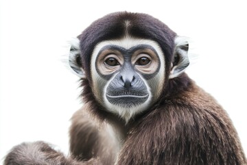 Obraz premium A close-up shot of a curious monkey looking directly at the camera